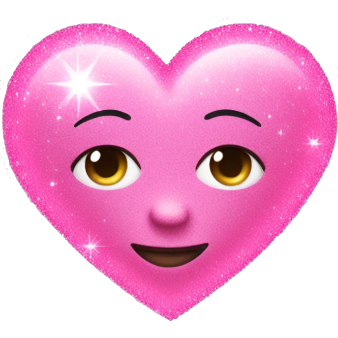 Sparkly pink heart emoji