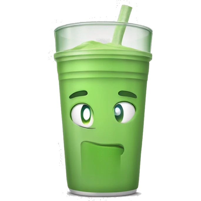 Green Protein shake in a Shake beker emoji