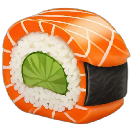 Un sushi qui mange un sushi emoji