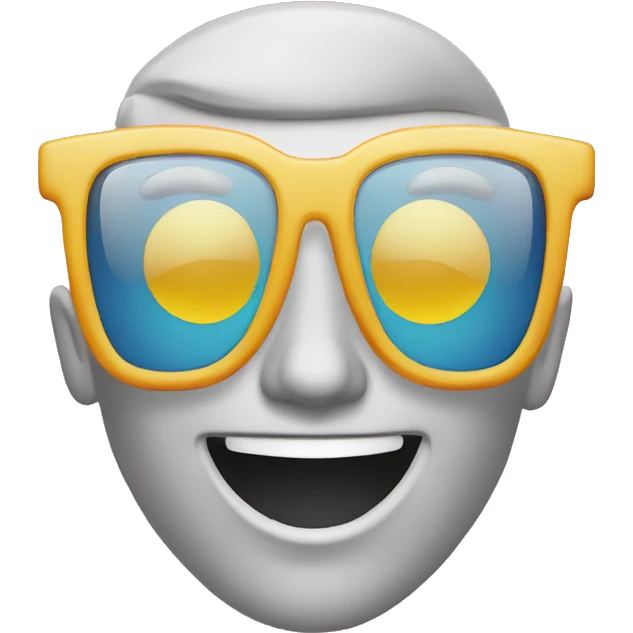 “We’re having a good time” sign with sunglasses emoji