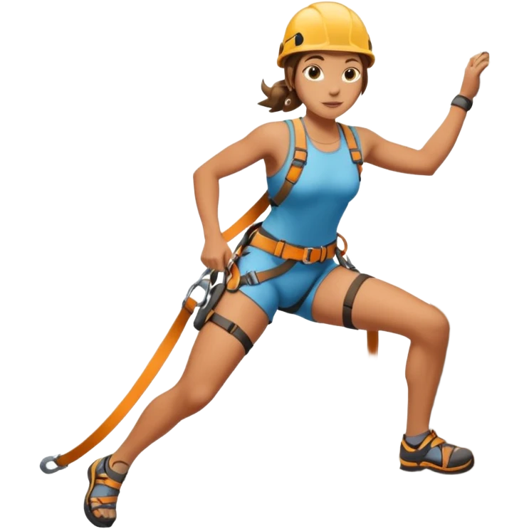 female climbing emoji