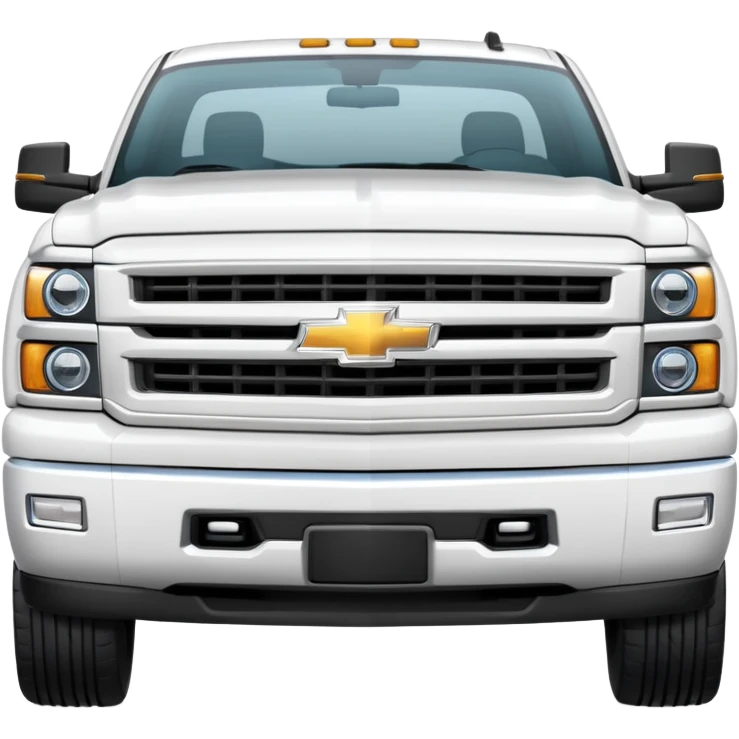 Chevy Silverado una cabina blanca emoji