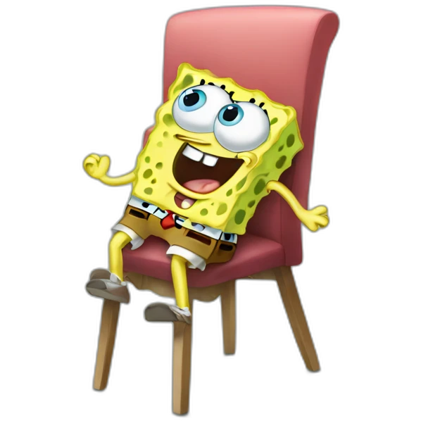 SpongeBob getting up from his chair emoji