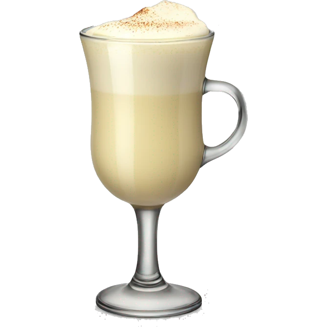 A glass of Christmas eggnog emoji