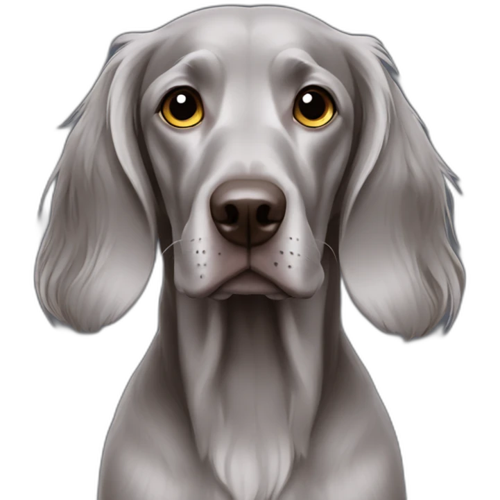 longhair weimaraner emoji