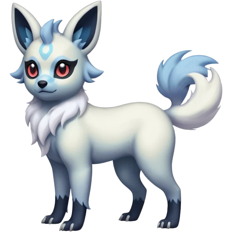 Pastel Absol-Zorua-Umbreon-fusion (full body) emoji