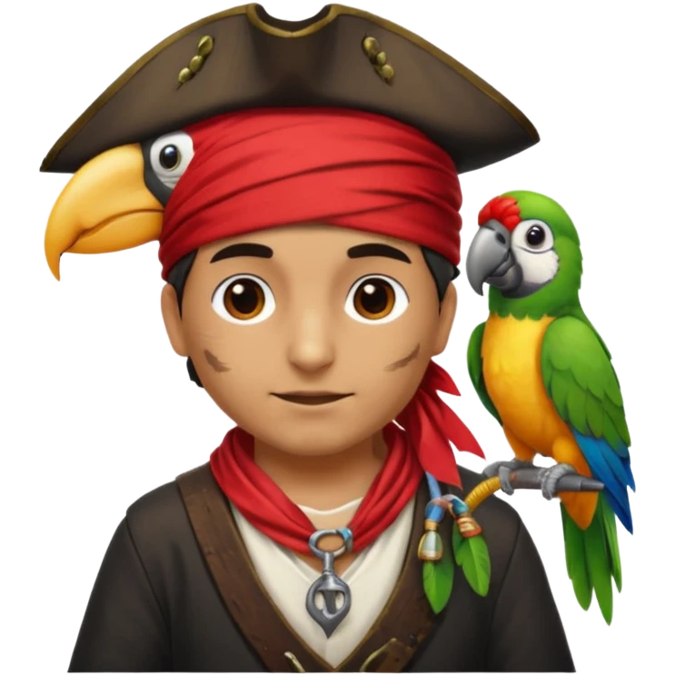 pirate and parrot emoji