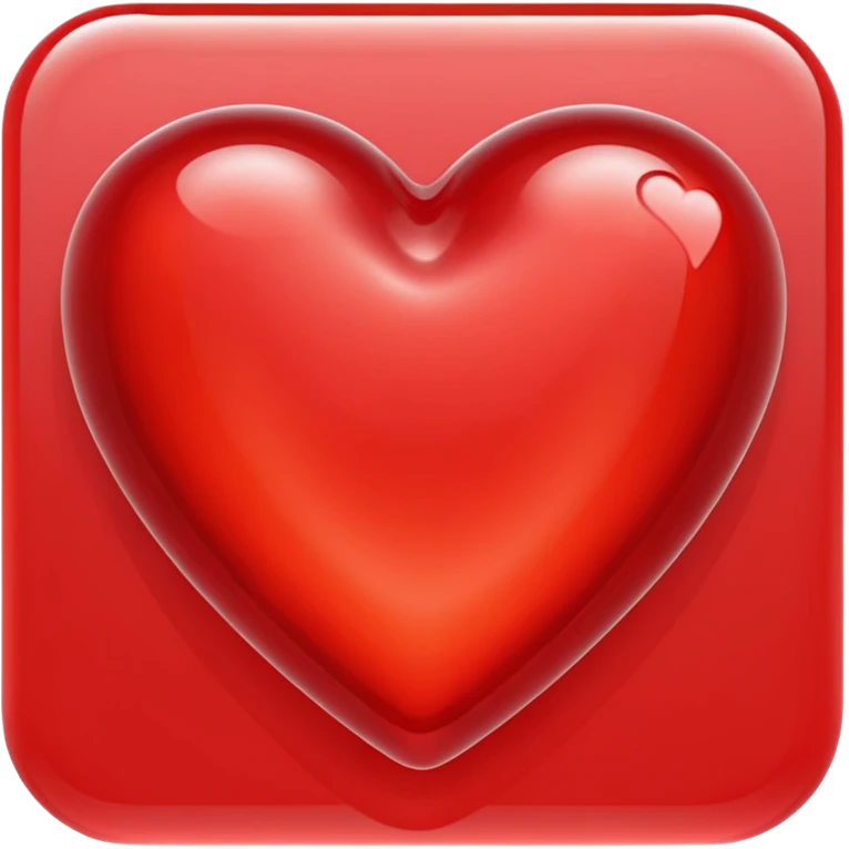 3d jelly shape heart emoji