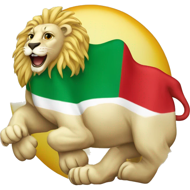 Iranian flag lion and sun emoji