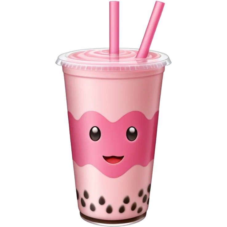 strawberry boba milk tea emoji