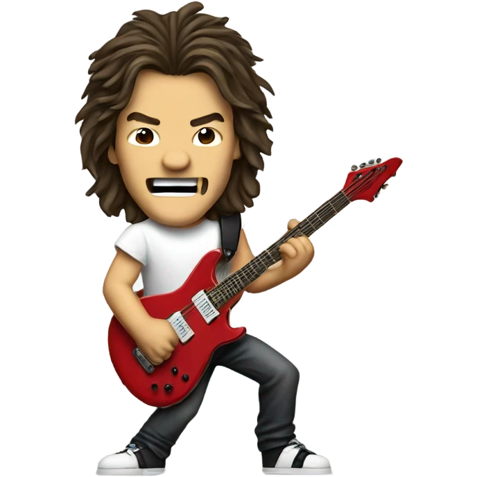 Eddie Van Halen playing guitar emoji