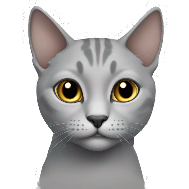 lovely light grey patternless cat emoji