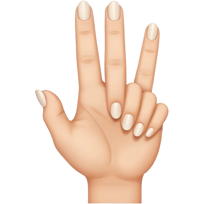 Middle finger with pretty nails emoji