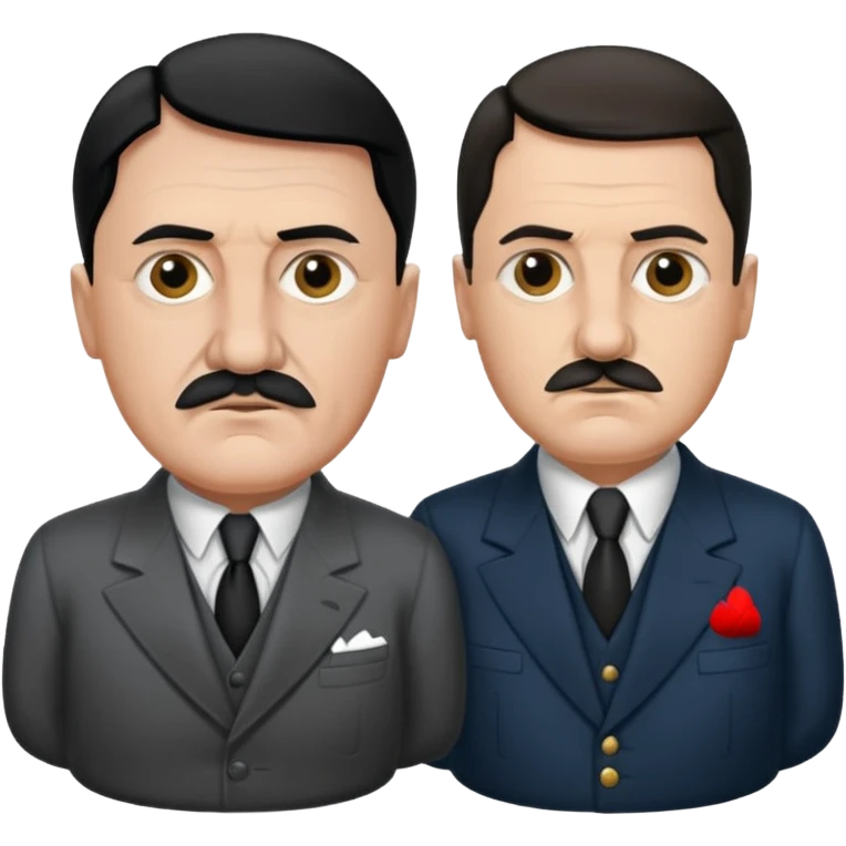 Adolf Hitler and mussolini of italy emoji