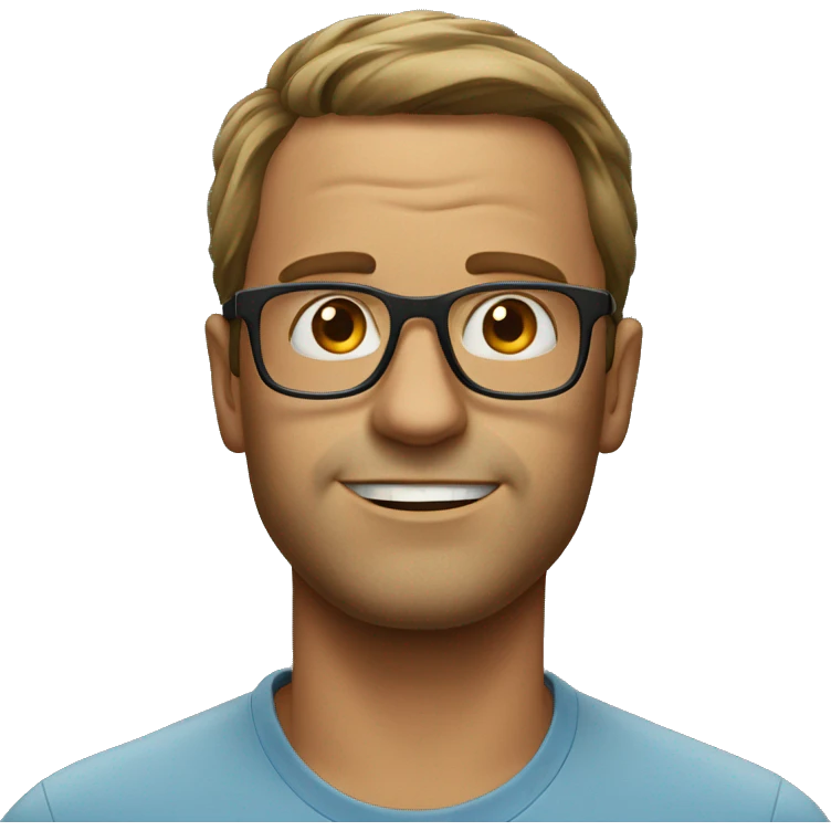 A man with glasses on his forehead emoji