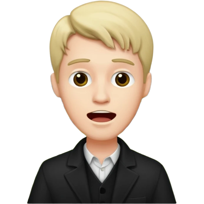 Man singing with a cemetery in the background  emoji