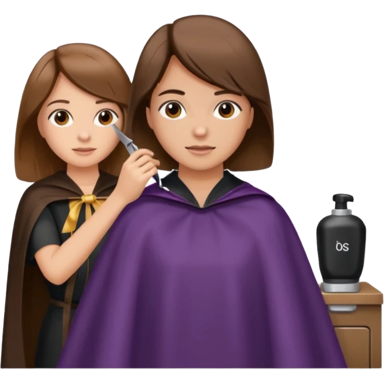 A girl that is getting her hair cut emoji
