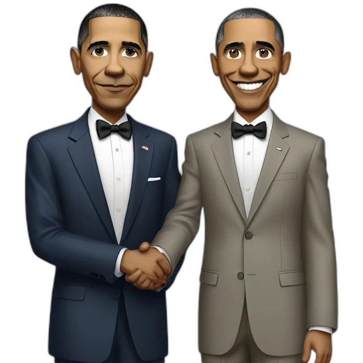 Barack Obama and sonic holding hands emoji