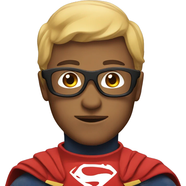 profile icon for the app with superhero features emoji