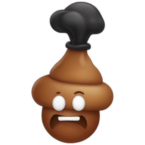 Poop with a hat emoji