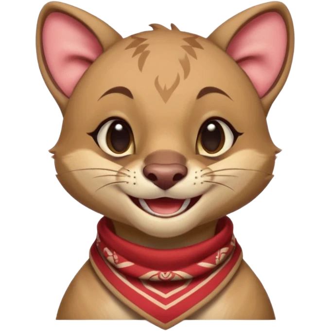 Animal fossa in bandana from league of legends laughing emoticon emoji