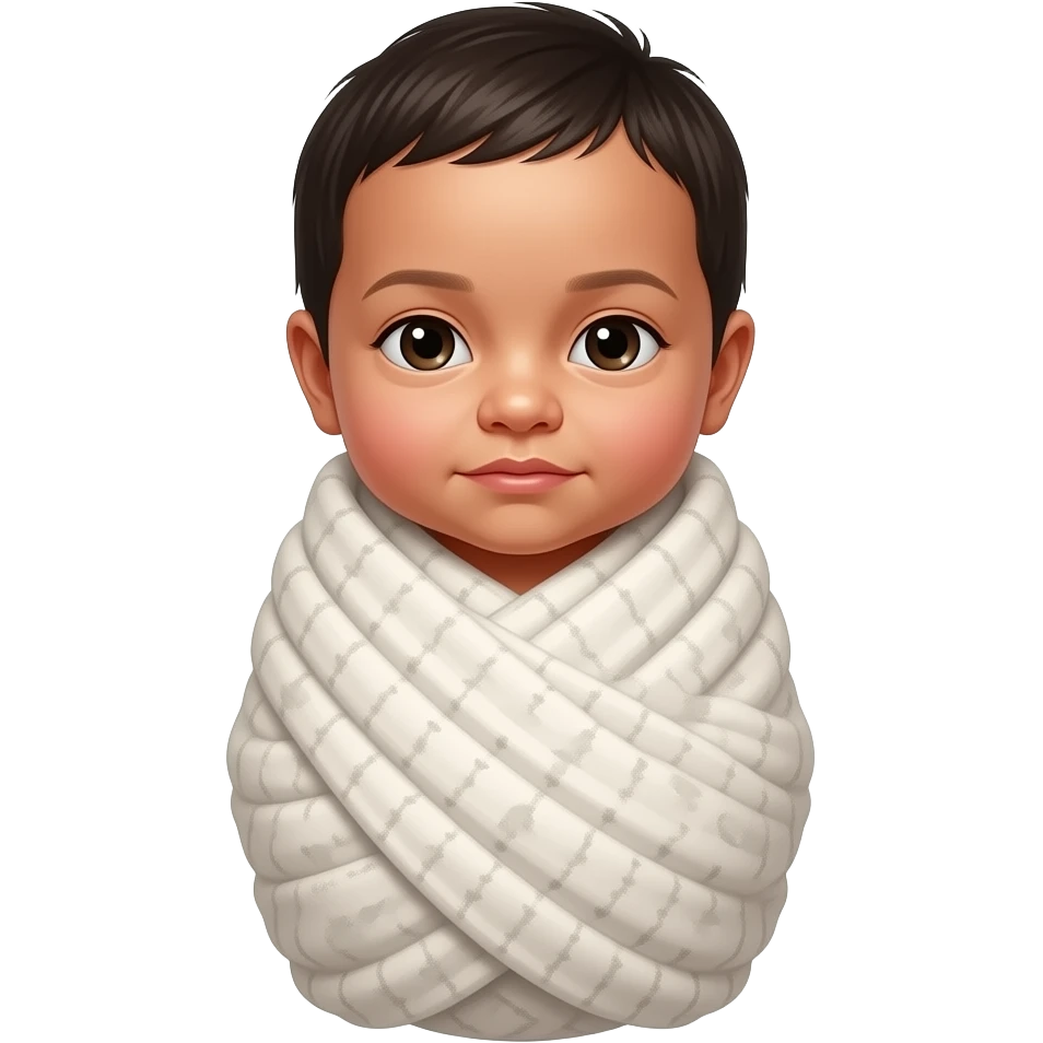 Hispanic newborn swaddled emoji