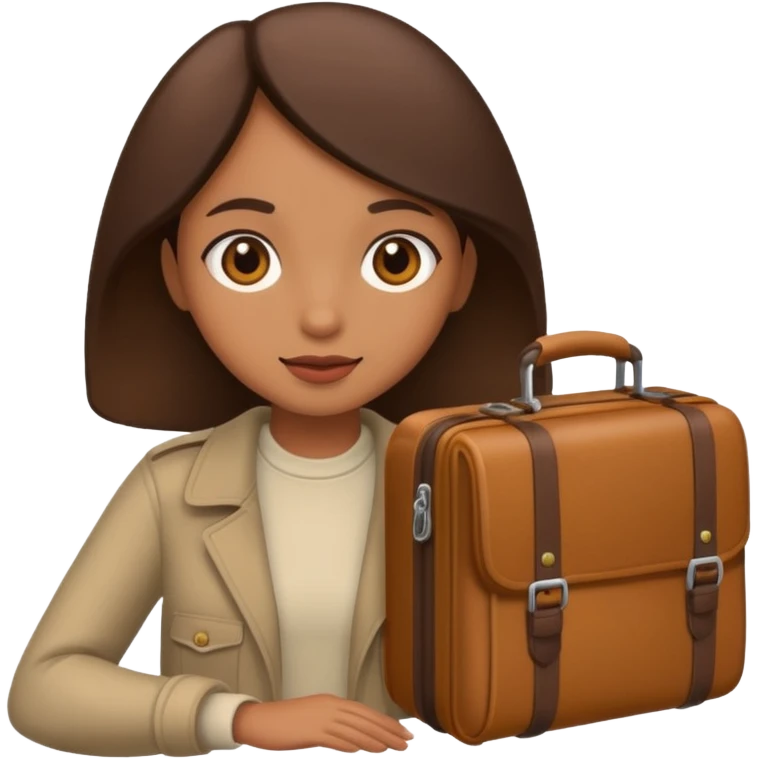 brown girl traveling emoji