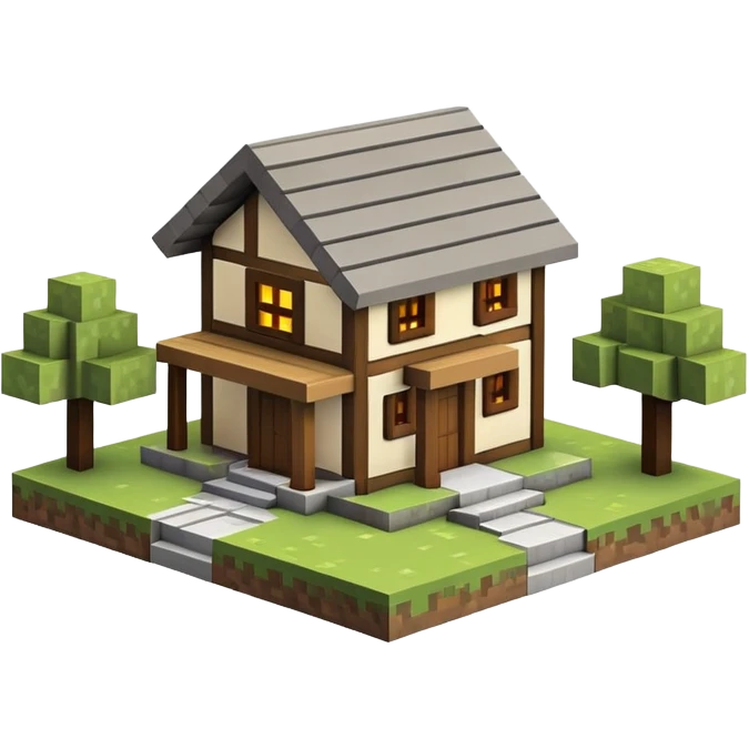 Minecraft house emoji