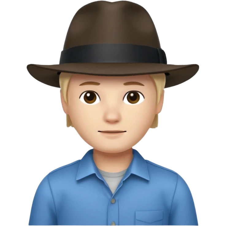 A roblox noob with a fedora hat emoji