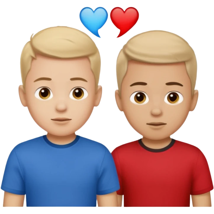 Two boys talking to each other. emoji