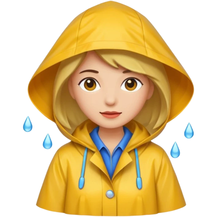 woman wearing a raincoat emoji