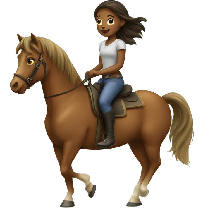 Girl riding a horse emoji