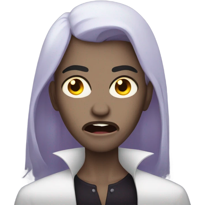 nonbinary vampire crying emoji