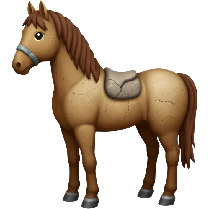 Horse made by earth emoji