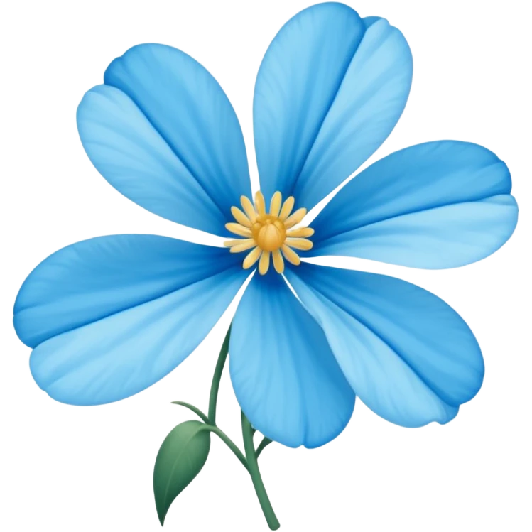 Flor del pensamiento celeste emoji