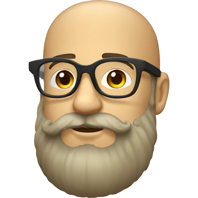 French Bearded person majestic with glasses emoji