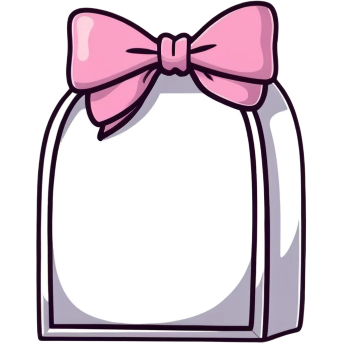 pink bow emoji