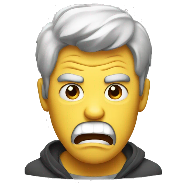 angry shocked man  emoji