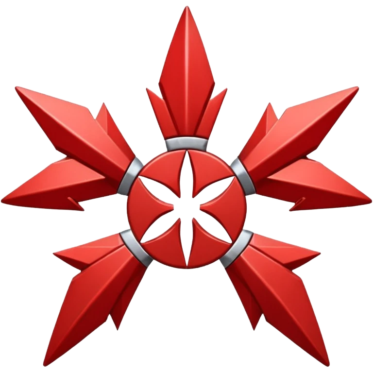 3 heads red shuriken emoji emoji