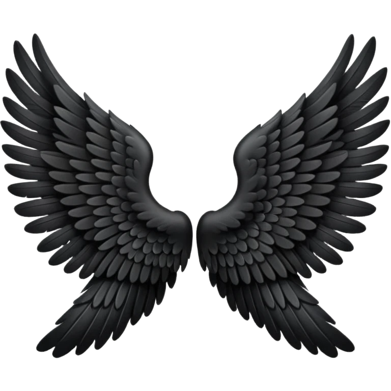 Black angel wing emoji