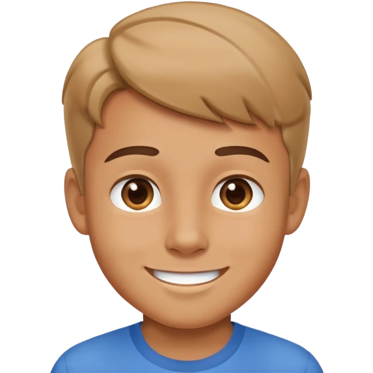 smiling boy in blue shirt emoji
