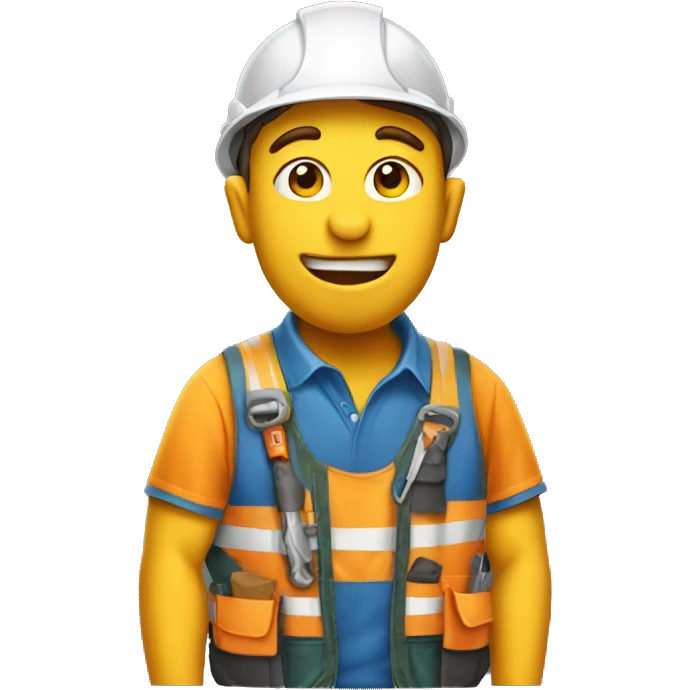 dinosaur construction worker emoji