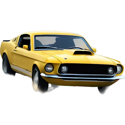 Mustang doing a burnout emoji
