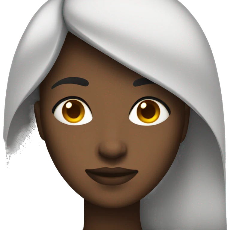 a dark-skin female squinting  emoji