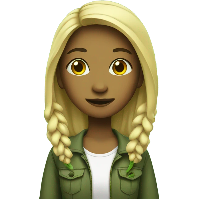 Girl with weed emoji