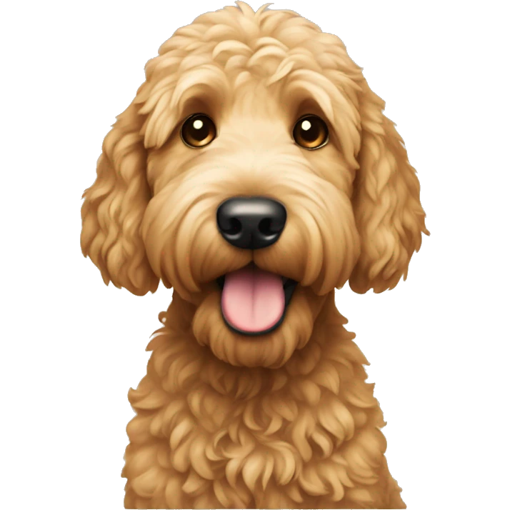 Golden doodle dog emoji