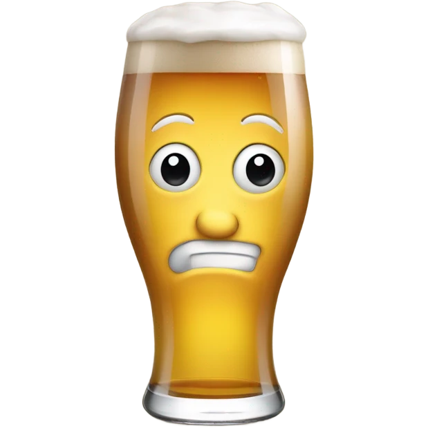Bière avec un visage saoule  emoji