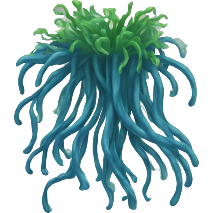 tall blue seaweed flowing emoji