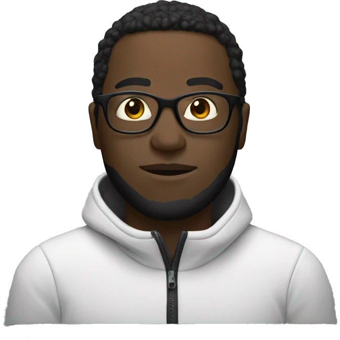 black guy in black ski mask wearing glasses emoji