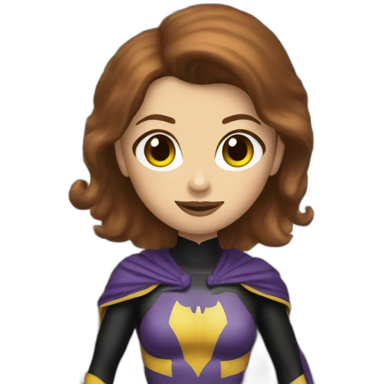 batgirl with brown hair and cash emoji